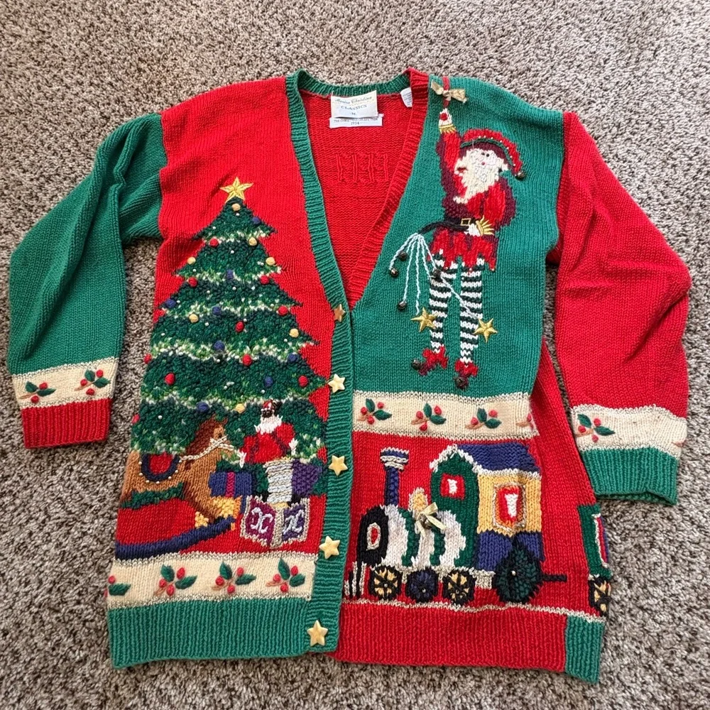 Marisa Christina Red Christmas Collection 1994 vintage Sweater - Picture 2 of 7
